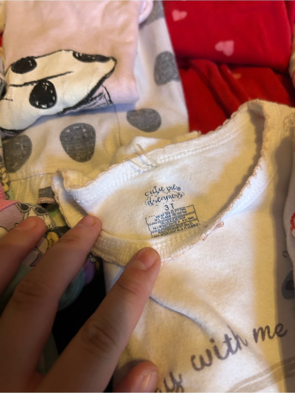 Toddler girl 3T pajamas set bundle lot different brands carters, mudpie, Disney - Picture 8 of 9